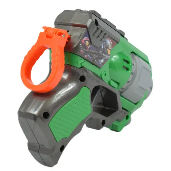 Cool Soft Bullet Gun: Pistol mic cu cartușe de culoare verde 14cm imaginea 3