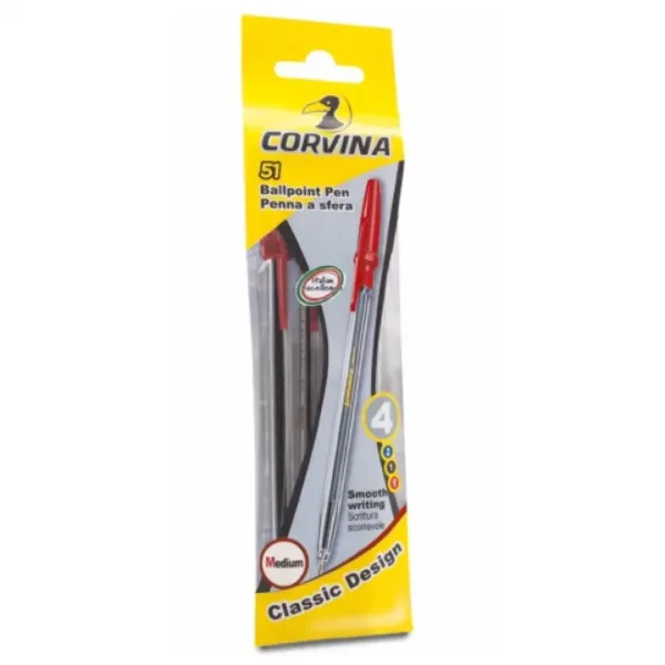 Corvina 51 set de pix 4 bucăți culoarea roșie - Carioca imaginea 1