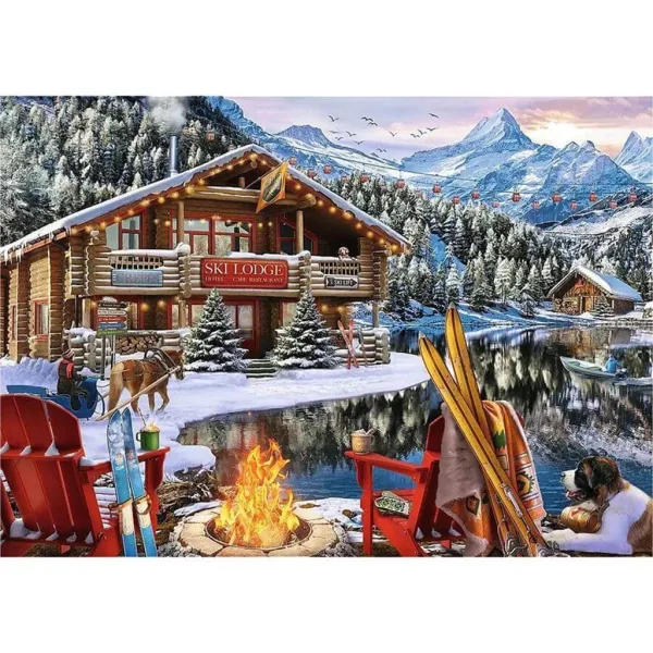 Crăciunul în munți puzzle 2x500buc - Trefl imaginea 3
