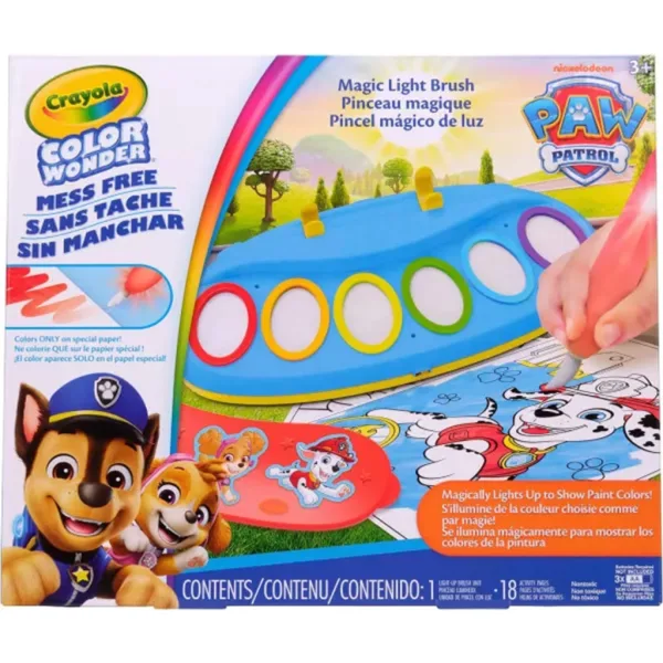 Crayola: Color Wonder Set de pictură magică cu pensulă luminoasă - Patrula Cățelusilor imaginea 2