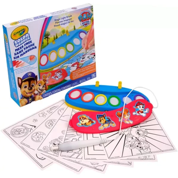 Crayola: Color Wonder Set de pictură magică cu pensulă luminoasă - Patrula Cățelusilor imaginea 1