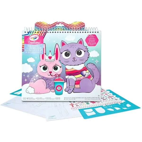 Crayola Creations: Moda animalelor set de desen cu autocolante imaginea 2