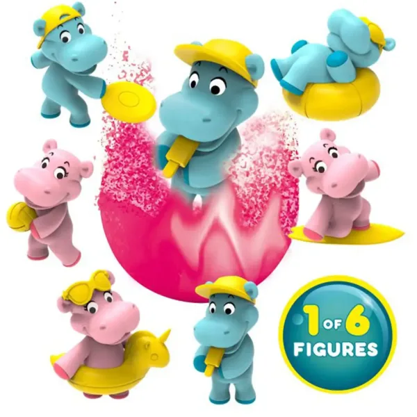Craze bombă de baie cu surpriză - figurine hipopotami imaginea 2