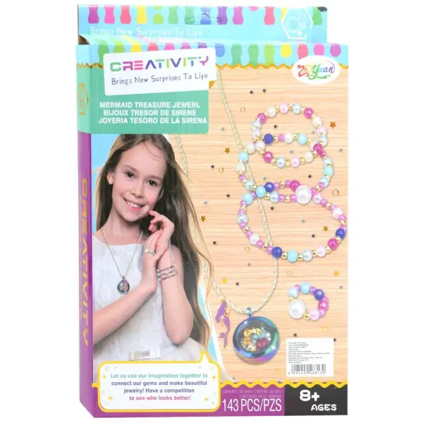 Creativity: Set de bijuterii din 143 de piese cu mărgele colorate imaginea 1