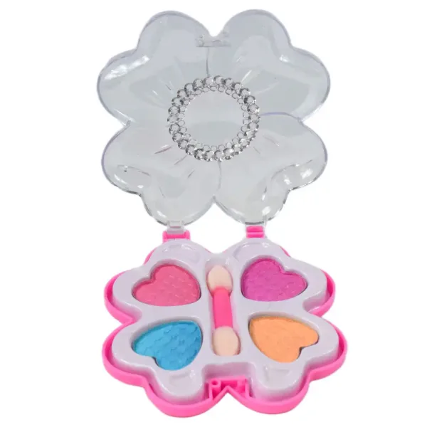 Cute Girl: Set de machiaj cu paletă și accesorii de machiaj în formă de floare și fluture imaginea 3