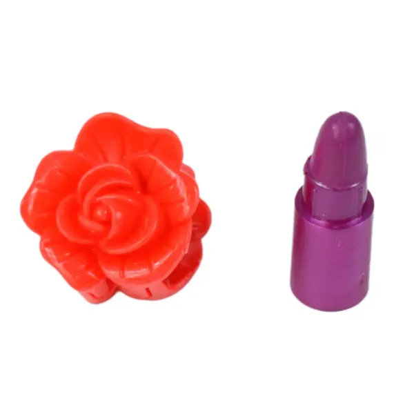 Cute Girl: Set de machiaj cu paletă și accesorii de machiaj în formă de floare și fluture imaginea 4