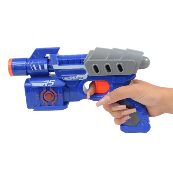 Dart Blaster: Armă manuală cu gloanțe de burete cu o distanță de tragere de 18 metri dimensiun 24 cm imaginea 3
