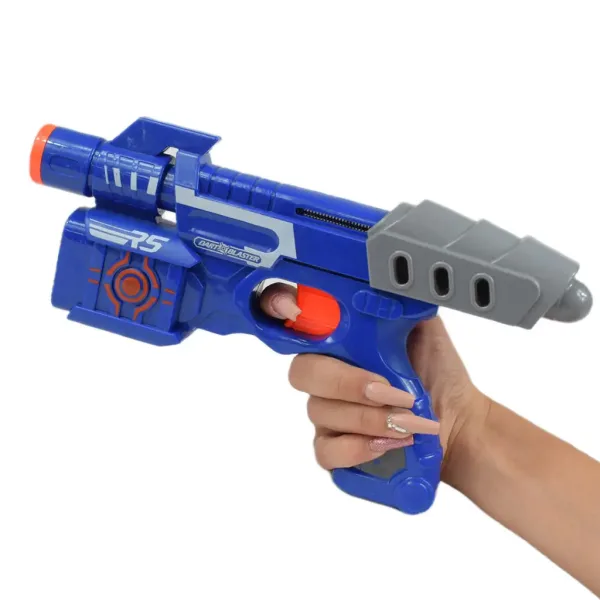 Dart Blaster: Armă manuală cu gloanțe de burete cu o distanță de tragere de 18 metri dimensiun 24 cm imaginea 4
