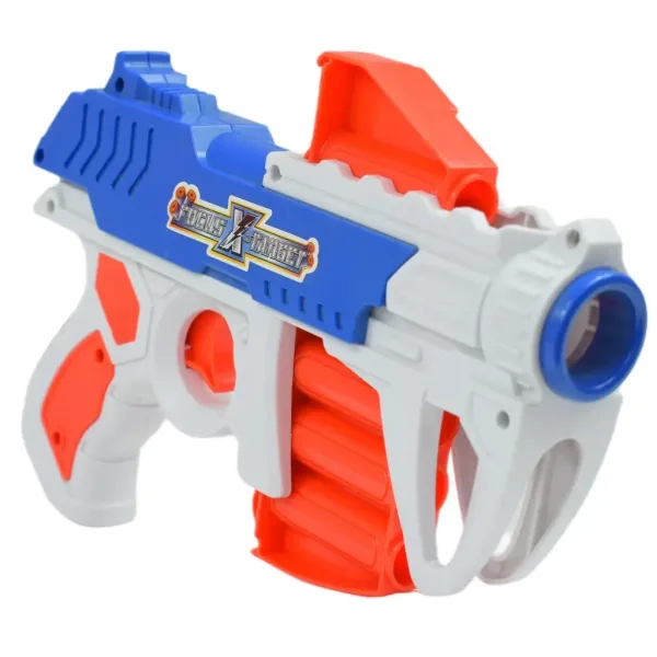 Dart League: Placă electronică rotativă pentru țintă cu pistol manual cu burete și gloanțe imaginea 4