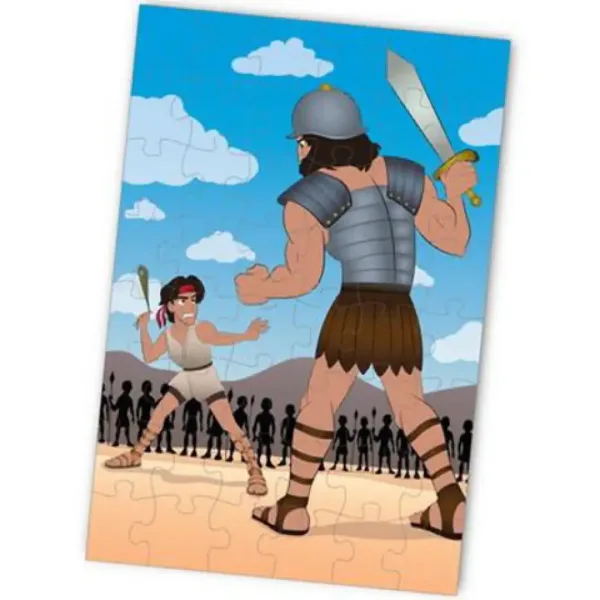 David și Goliat 48 bucăți floor puzzle 60x90cm imaginea 3