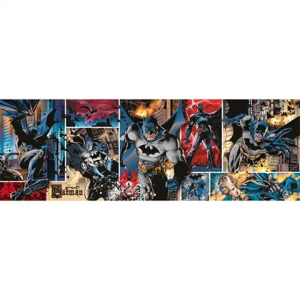 DC Comics: Batman în acțiune 1000 bucăți panoramă puzzle - Clementoni imaginea 2