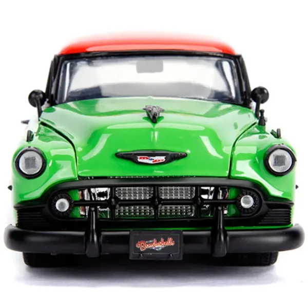 DC Comics: Poison Ivy figurină și 1953 Chevy Bel Air model mașină metal 1/24 - Simba Toys imaginea 4