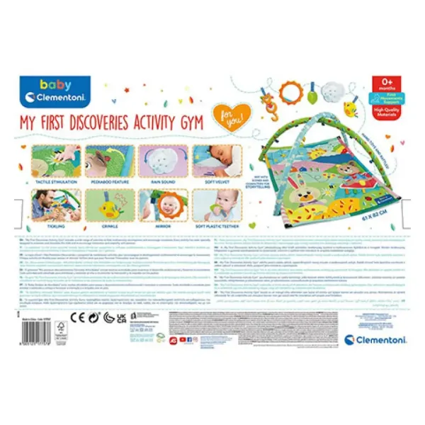 Descoperă! Covor de joacă animale cu accesorii 61x82cm - Clementoni baby imaginea 3