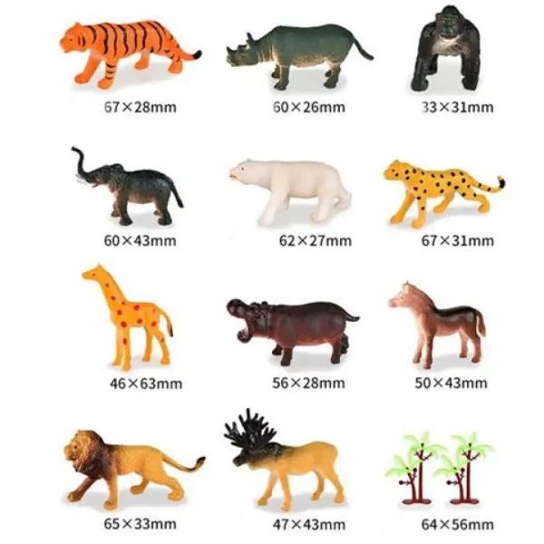Dino World: animale sălbatice set figurine imaginea 2