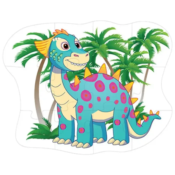Dinozaur puzzle uriaș de podea 12 bucăți imaginea 2