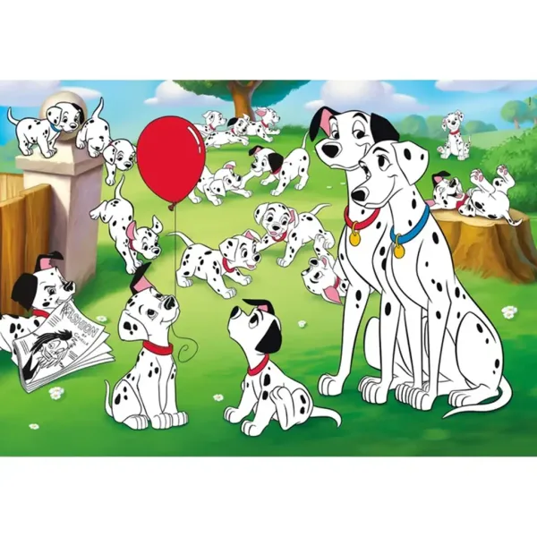 Disney clasice: 101 Câini 24 bucăți maxi supercolor puzzle - Clementoni imaginea 2