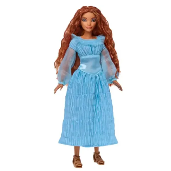 Disney Mica Sirenă: Ariel păpușă în rochie albastră 30cm - Mattel imaginea 2