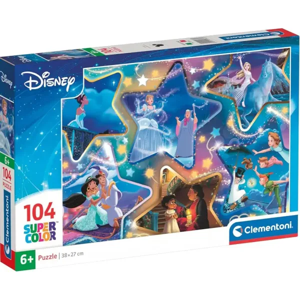 Disney Momente magice puzzle Supercolor de 104 bucăți - Clementoni imaginea 1