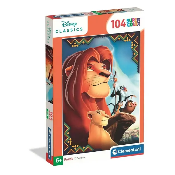 Disney Regele Leu 104buc.-supercolor puzzle - Clementoni imaginea 1