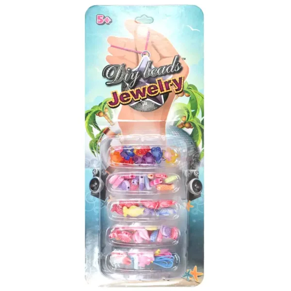 DIY Beads Jewelry: Set de mărgele pentru bijuterii cu peste 50 de margele colorate de formă imaginea 1