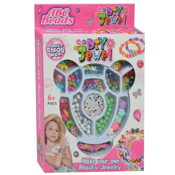 DIY Jewel: Set de mărgele bijuterii ABC cu mărgele colorate și litere imaginea 1