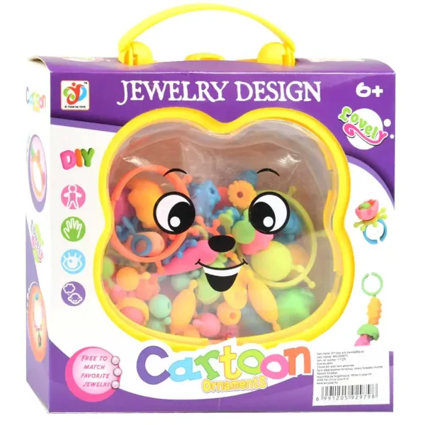 DIY: Kit de fabricare bijuterii din margele, 80 de piese cu cutie de depozitare in doua versiuni 1bc imaginea 2