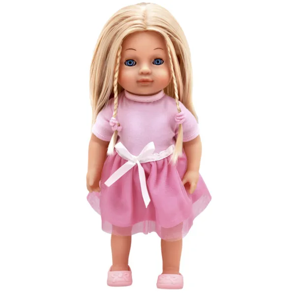Dolls World: Păpușa Charlotte care vorbește în română, în rochie roz imaginea 2