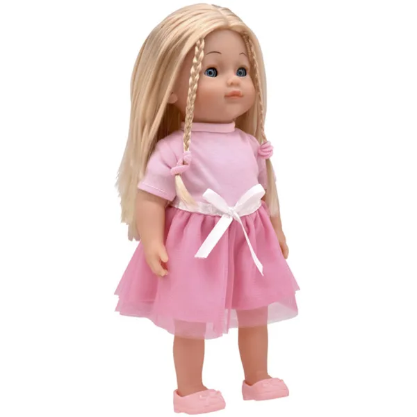 Dolls World: Păpușa Charlotte care vorbește în română, în rochie roz imaginea 3