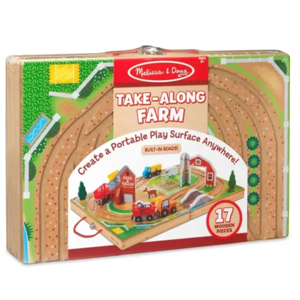 Du cu tine set de joacă fermă lemn - Melissa & Doug imaginea 4