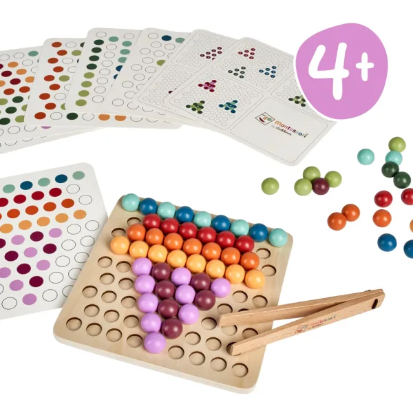 Eichhorn: Montessori Joc de dezvoltare cu bile cu cleme imaginea 3