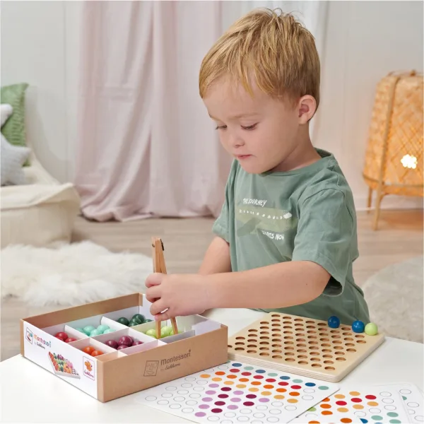 Eichhorn: Montessori Joc de dezvoltare cu bile cu cleme imaginea 4