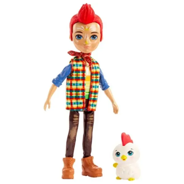 Enchantimals Edward Rooster figurină și Cluck figurină animal - Mattel imaginea 2