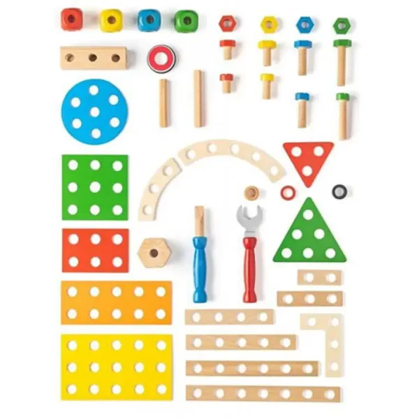 Engineer lemn jucărie de construcție set - Woodyland imaginea 3