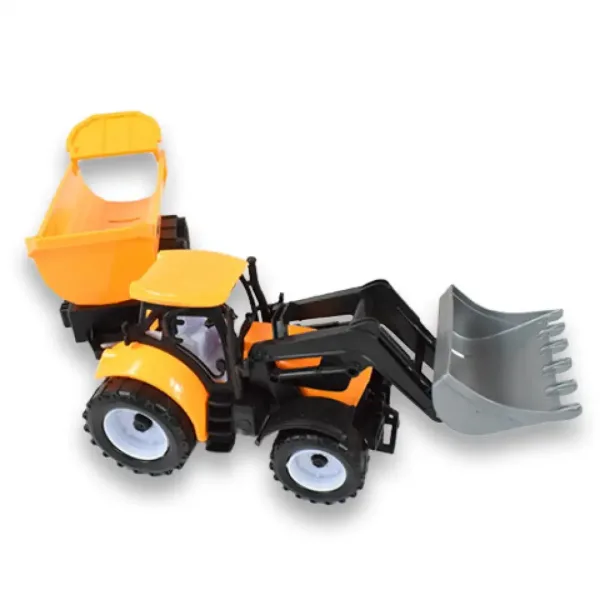 Engineering Truck: Mașină de lucru tractor excavator cu remorcă 45cm imaginea 2