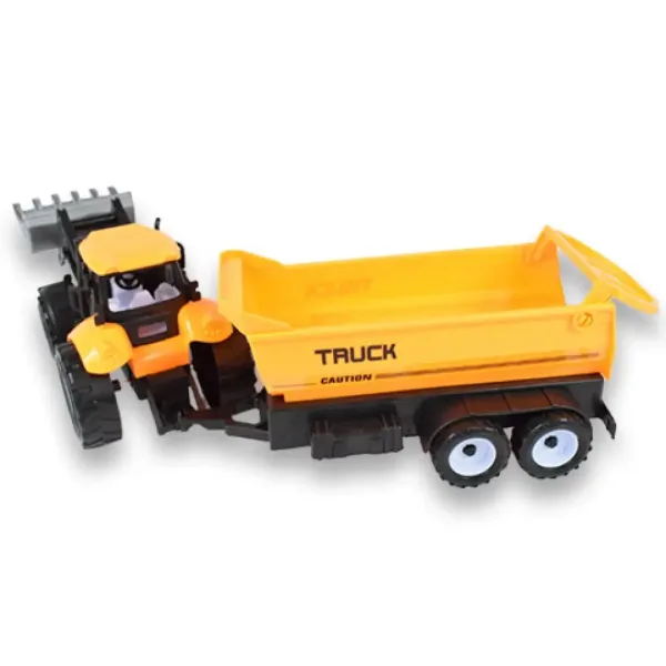 Engineering Truck: Mașină de lucru tractor excavator cu remorcă 45cm imaginea 3