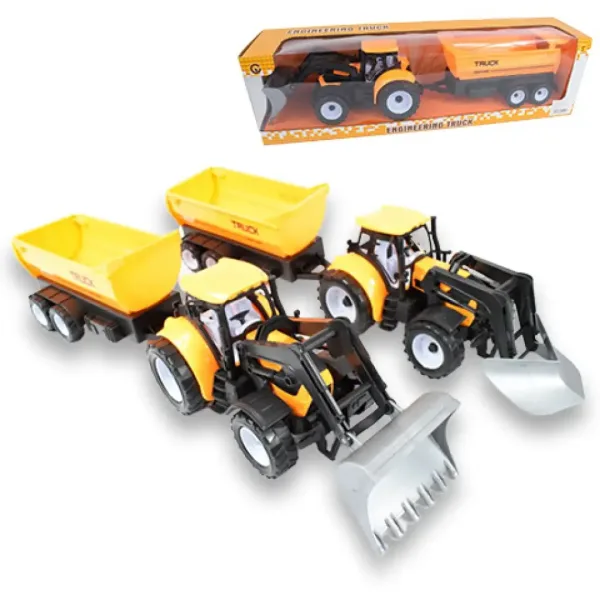Engineering Truck: Mașină de lucru tractor excavator cu remorcă 45cm imaginea 1