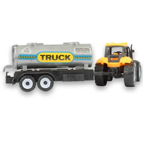 Engineering Truck: Set de utilaje din 2 părți cu tractoare, cisternă și butoi imaginea 4