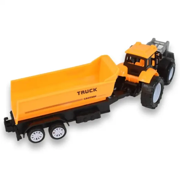 Engineering Truck: Set de utilaje din 2 părți cu tractoare, remorcă și daltă imaginea 5