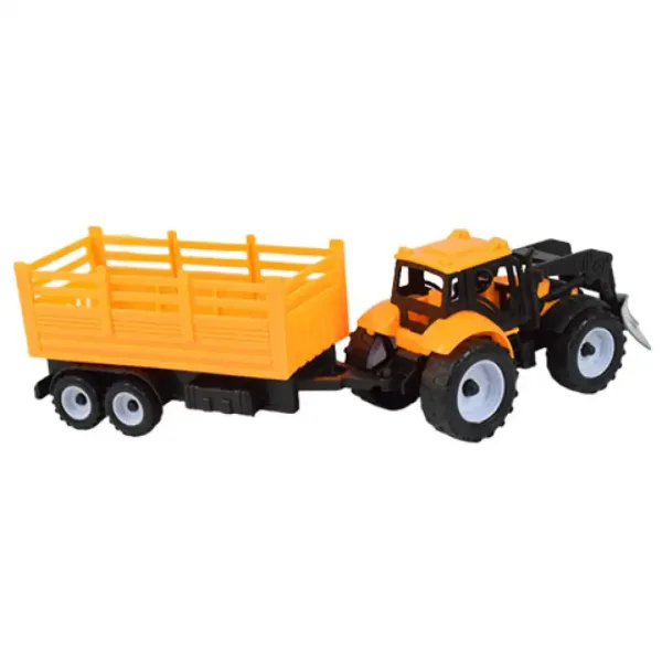Engineering Truck: Set tractor cu remorcă și butoaie de ulei 28cm imaginea 3