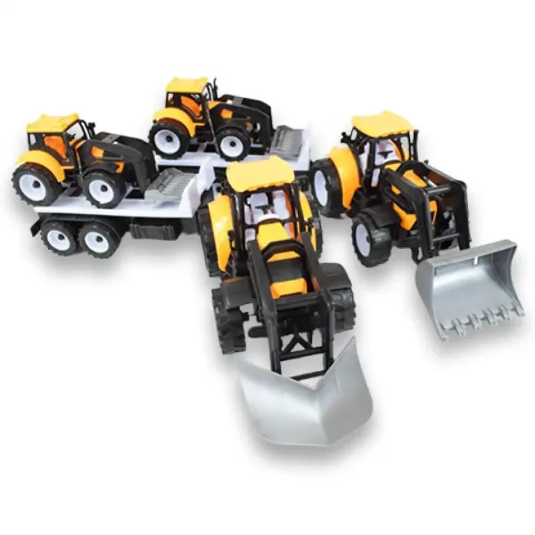 Engineering Truck: Set tractor din 2 părți cu remorcă și utilaj 46cm imaginea 2