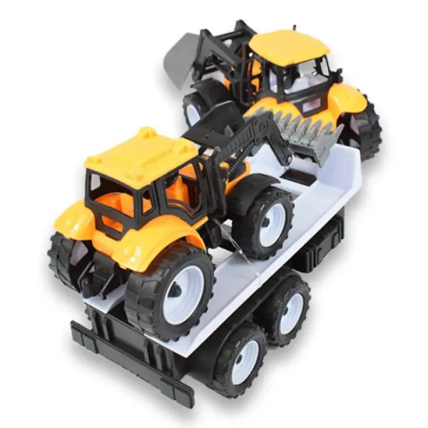 Engineering Truck: Set tractor din 2 părți cu remorcă și utilaj 46cm imaginea 4