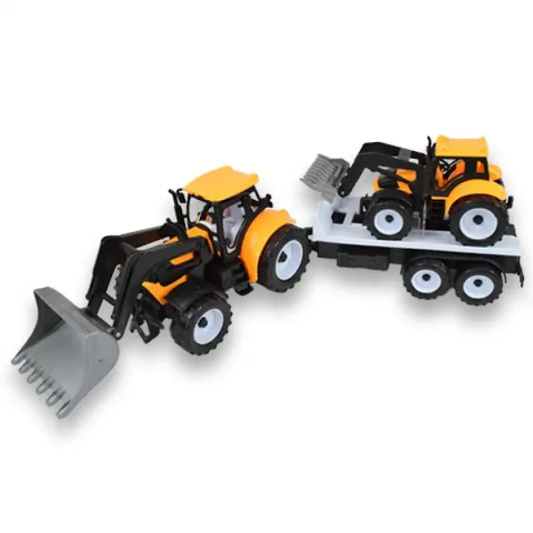 Engineering Truck: Set tractor din 2 părți cu remorcă și utilaj 46cm imaginea 5