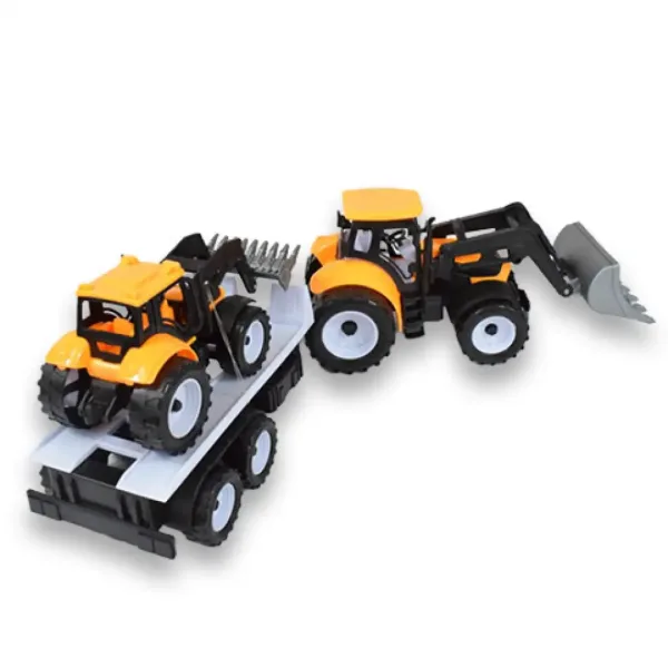 Engineering Truck: Set tractor din 2 părți cu remorcă și utilaj 46cm imaginea 6