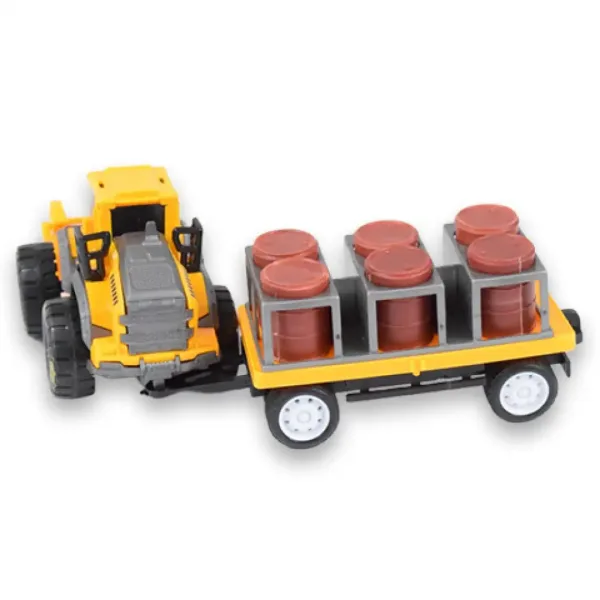 Engineering Truck: Tractor cu butoaie de ulei si remorcă 24cm imaginea 2