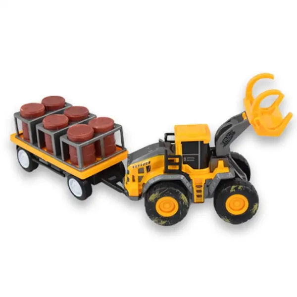 Engineering Truck: Tractor cu butoaie de ulei si remorcă 24cm imaginea 3