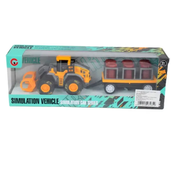 Engineering Truck: Tractor cu butoaie de ulei si remorcă 24cm imaginea 4