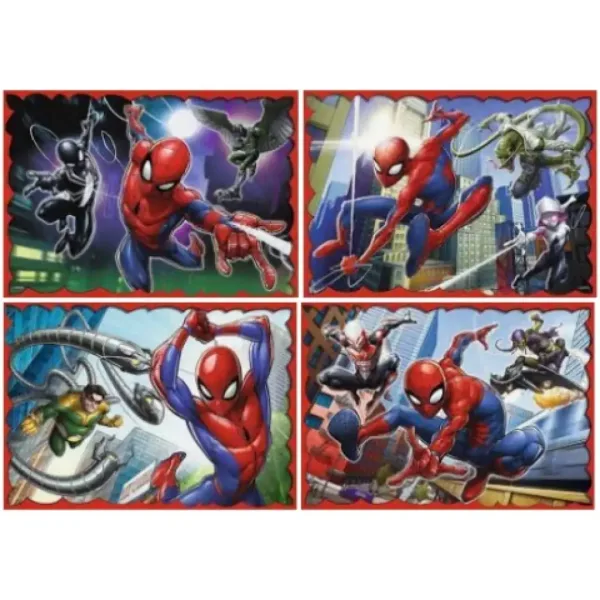 Eroul Spiderman 4 in 1 de 70-54-48-35 bucăți puzzle - Trefl imaginea 2