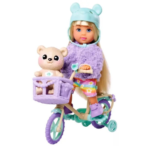 Evi Love: Teddy Bike – Set de joacă cu bicicletă - Simba Toys imaginea 3