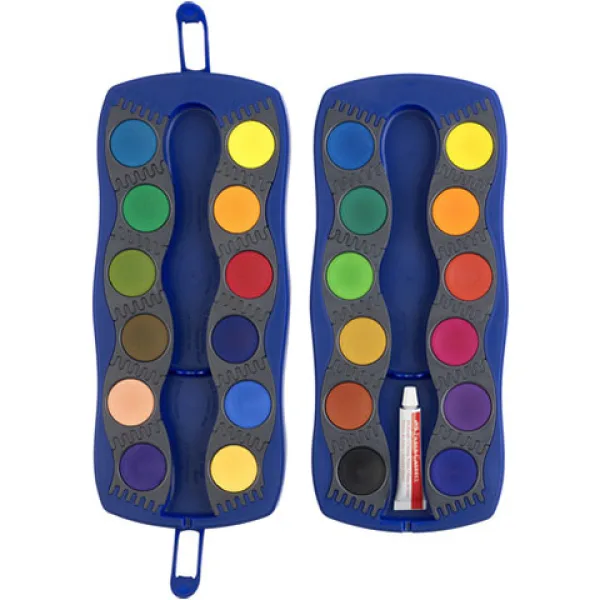 Faber-Castell: Acuarele 24 culori set albastru imaginea 3