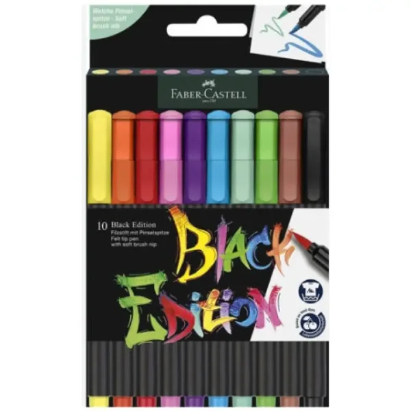 Faber-Castell: Black Edition 10 bucăți set marker colorat imaginea 1